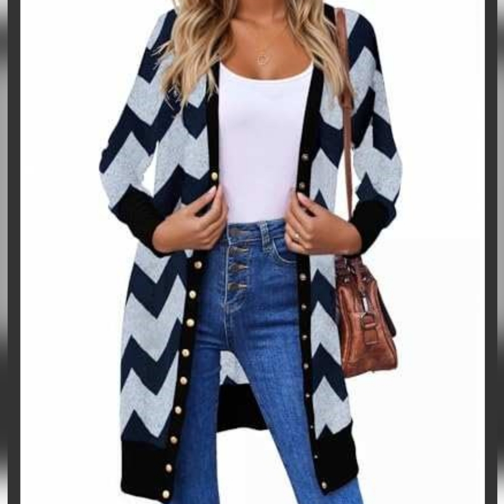 Halife Snap Closure Long Cardigan - Picture 10 of 10